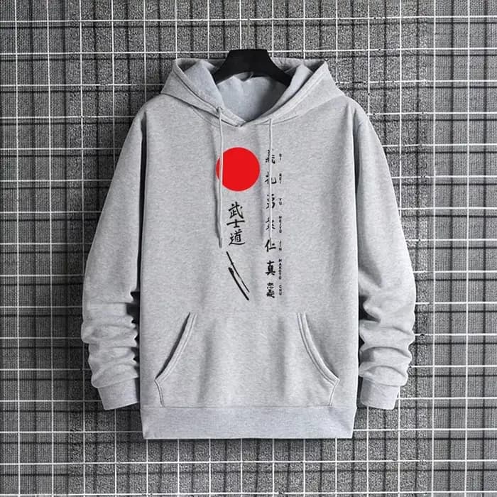 Sweat à capuche imprimé Bushido japonais pour hommes