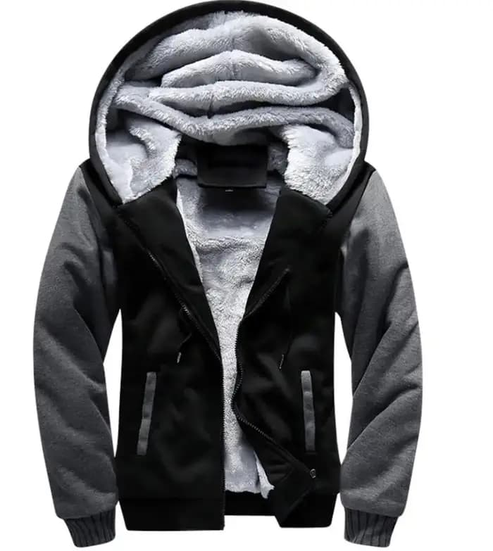 Sweat-shirt à Capuche en Polaire Épaisse et Chaude pour Homme
