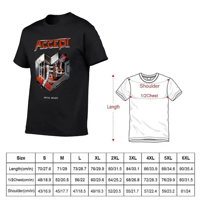 Accept-T-Shirt Vintage Surdimensionné pour Homme