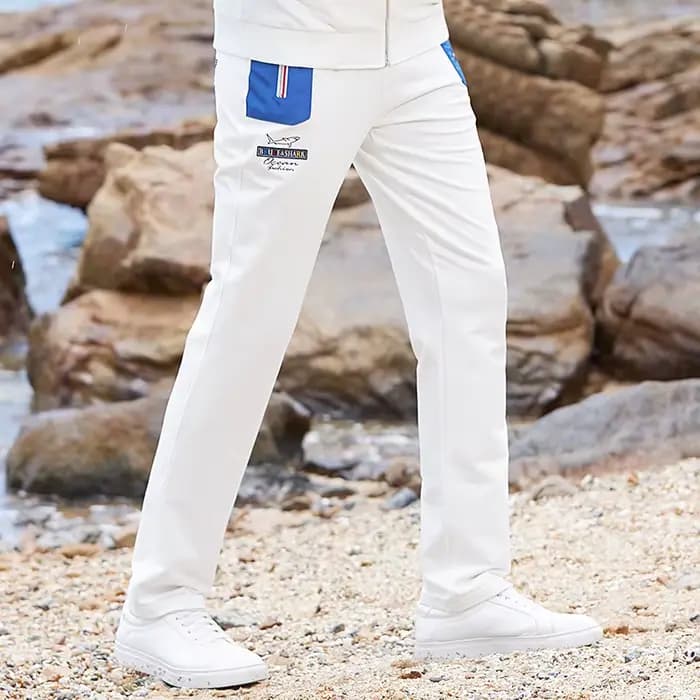 Pantalon de sport en coton à taille élastique pour hommes