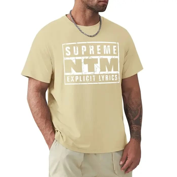 Nouveau modèle été 2026 NTM – T-shirt imprimé col rond pour homme