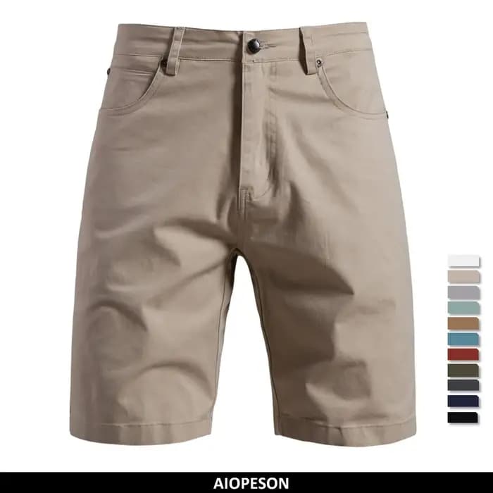 AIOPESON 2025 nouveau été 100% coton hommes Shorts décontracté pour haute qualité taille élastique S