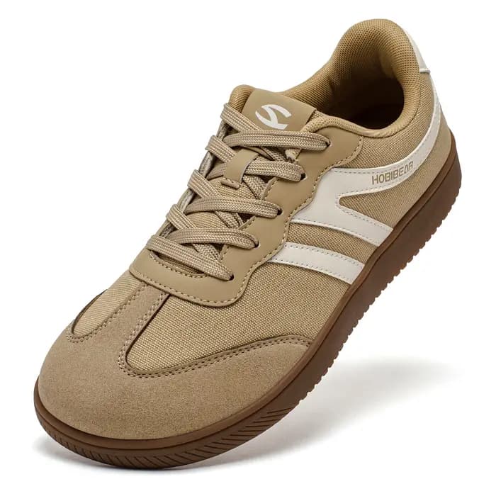 HOBIBEAR chaussures à bout large hommes femmes tissu minimaliste Sneaker à lacets