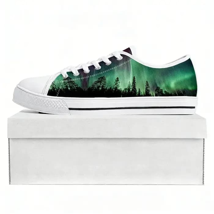Baskets basses Northern Lights pour femmes, hommes et adolescents, baskets en toile de haute qualité