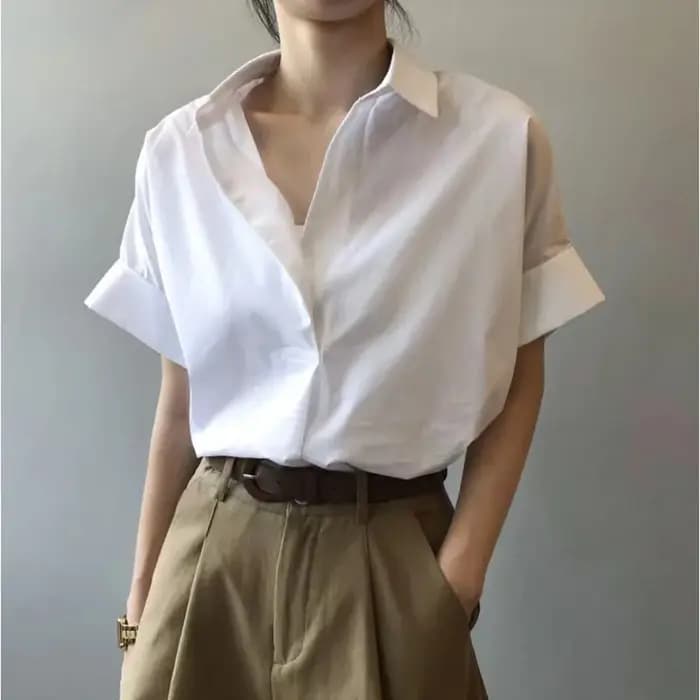 T-shirt blanc à manches courtes