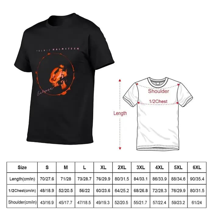 YNGWIE MALMSTEEN-T-Shirt surdimensionné pour homme