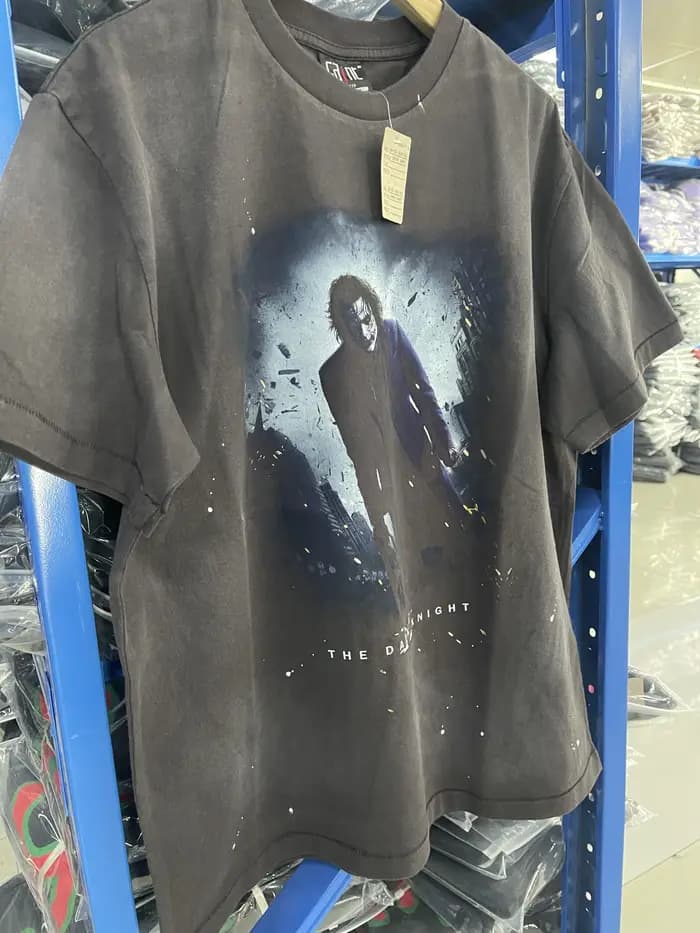 Été Vintage Saint 25SS haute qualité personnage de film imprimé t-shirt style décontracté rue ample coton lavé surdimensionné manches courtes