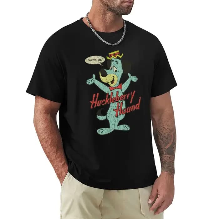 T-shirt graphique Huckleberry Hound pour hommes, t-shirts pour garçons, t-shirts pour un garçon, mod