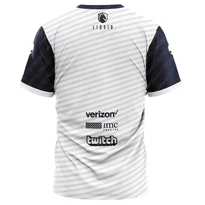 Nouveau T-shirt personnalisé pour homme, respirant, à manches courtes, pour fans de l'équipe Liquid, uniforme de jeu Esports, vêtements décontractés