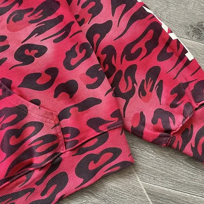 Sweat à capuche zippé HS Cheetah en violet, vert, rouge