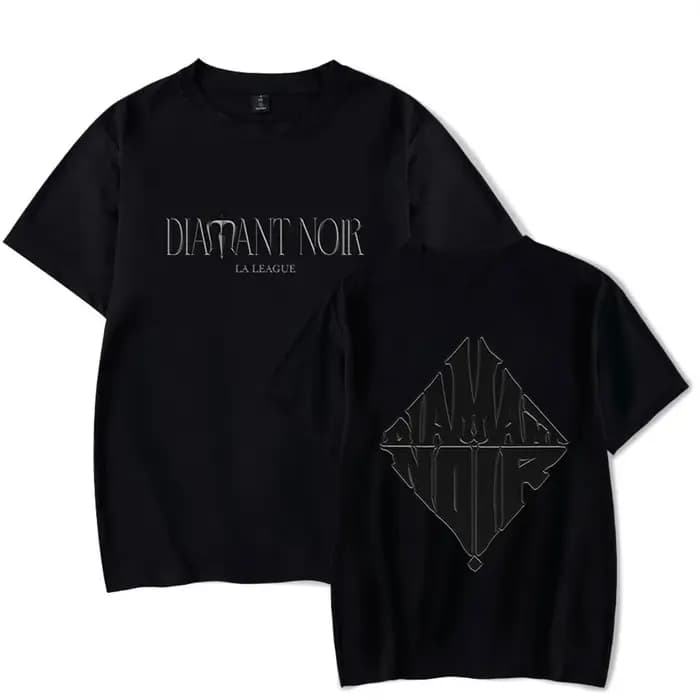 Werenoi Diamant Noir T-shirt Unique à manches courtes hauts T-shirt décontracté Hip Hop col rond Har