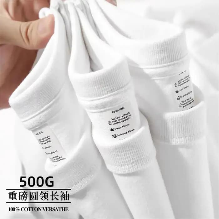 T-shirt à manches longues et bouche plate pour hommes et femmes