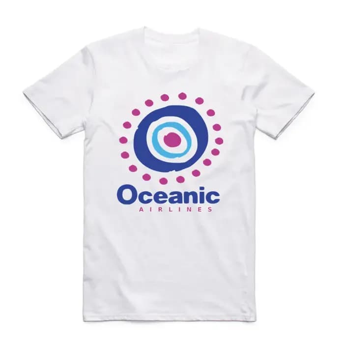 Oceanic Airlines-T-shirt à col rond pour homme