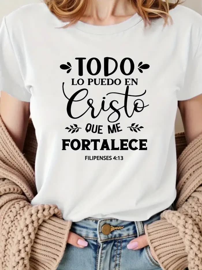 T-Shirt avec lettres imprimées pour femmes