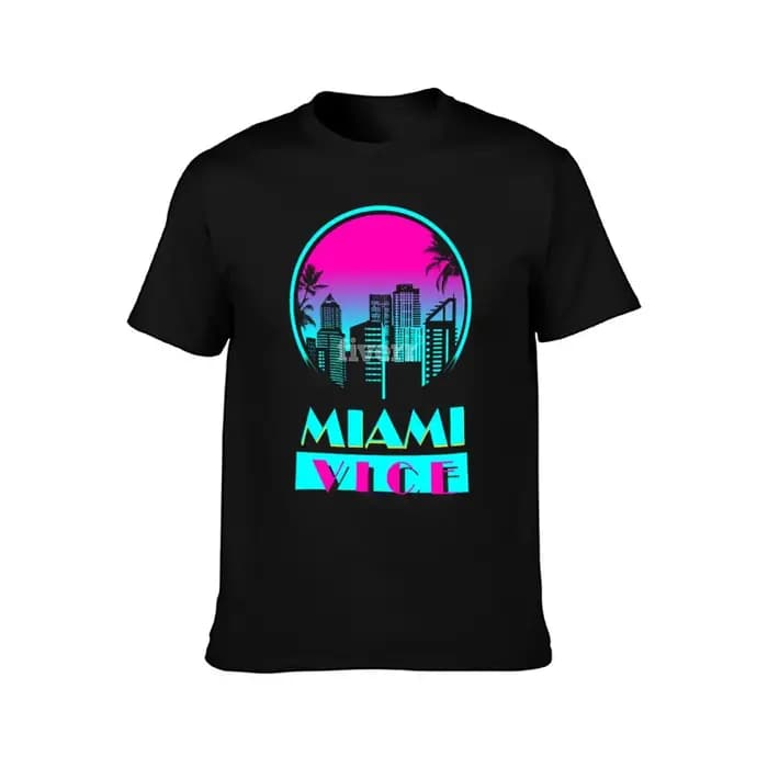 MIAMI VICE Beach T-Shirt vêtements esthétiques sweat uni mode homme