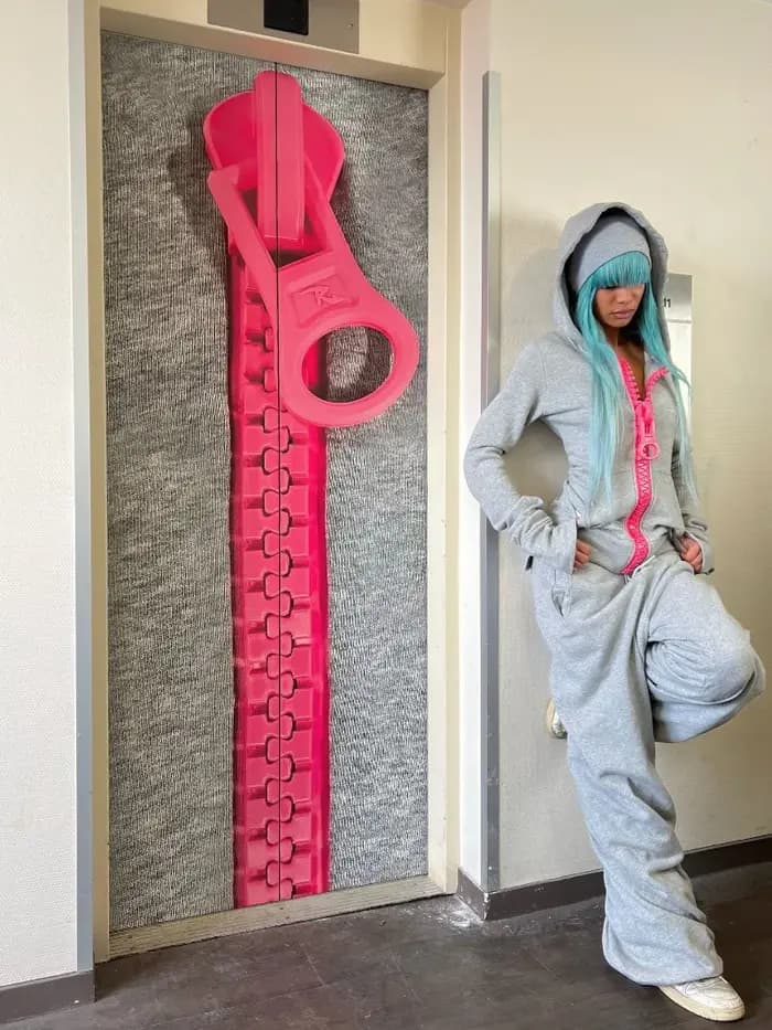 Sweat à capuche zippé oversize pour femme