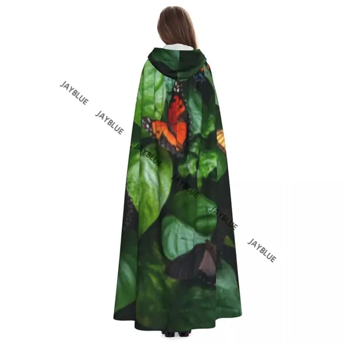 Cape longue Cape colorée tableau papillons manteau à capuche automne sweats à capuche