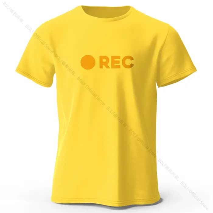 REC imprimé essentiel garde-robe 100% coton T-Shirt, doux et respirant col rond manches courtes T-Sh