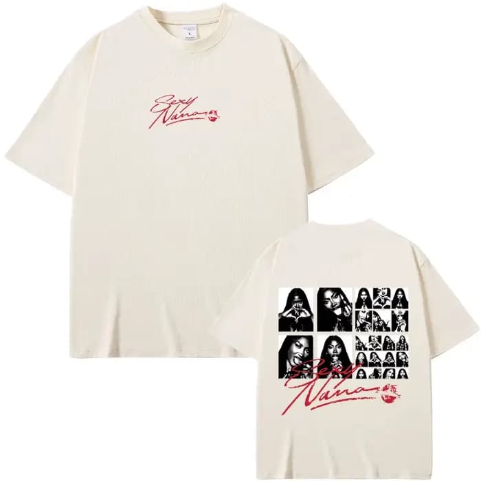 T-shirt graphique sexy Nana du rappeur Aya Nakamura, pour hommes et femmes, mode hip-hop, musique pop, t-shirts décontractés en coton surdimensionnés pour hommes