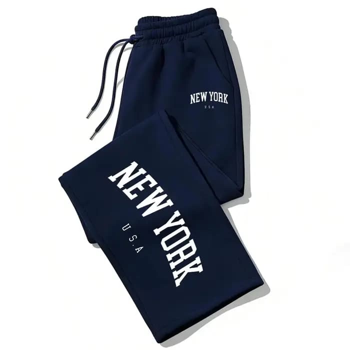 Pantalon de jogging imprimé NEW YORK 2026 pour hommes et femmes, de haute qualité, respirant, idéal pour la course et les tenues décontractées.