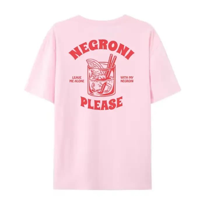 Negroni s'il vous plaît Vintage Streetwear T-Shirts en vrac drôle Cocktail boisson t-shirt femmes mignon rétro graphique hauts unisexe vêtements