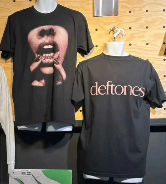 T-shirt unisexe surdimensionné Deftones 2026, tournée Europe et Royaume-Uni, 100 % coton, manches co