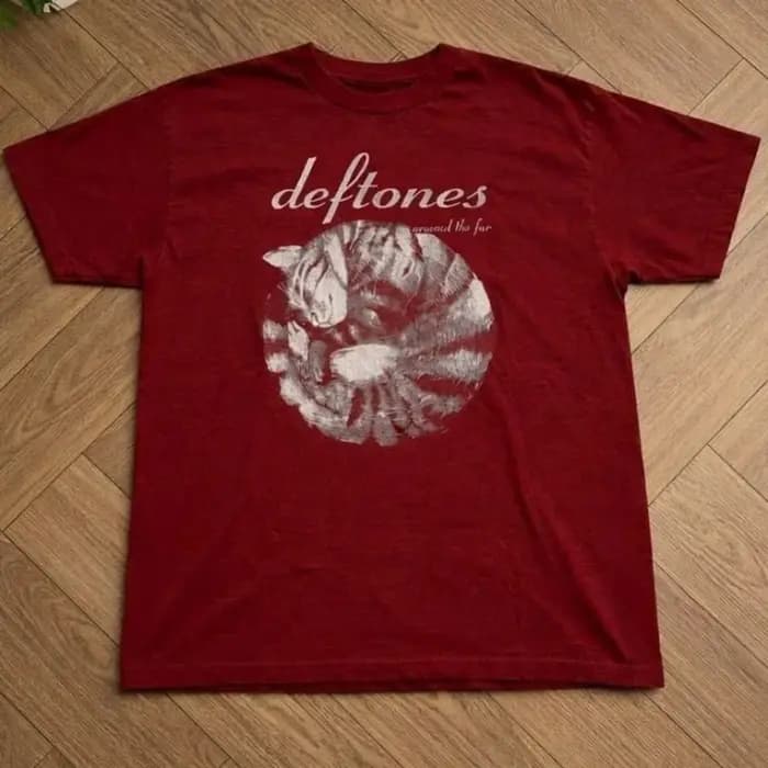 Deftones Red Band T-shirt Rock Music Casual loose couple pure cotton streetwear shirt graphic t shir