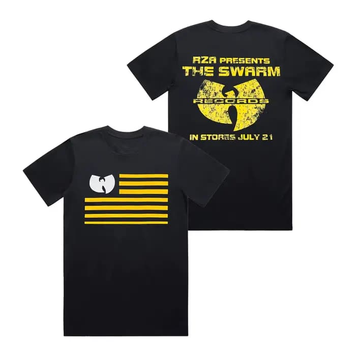 T-shirt ample à manches courtes rétro américain Wu-Tang Clan Hip Hop Group pour hommes et femmes
