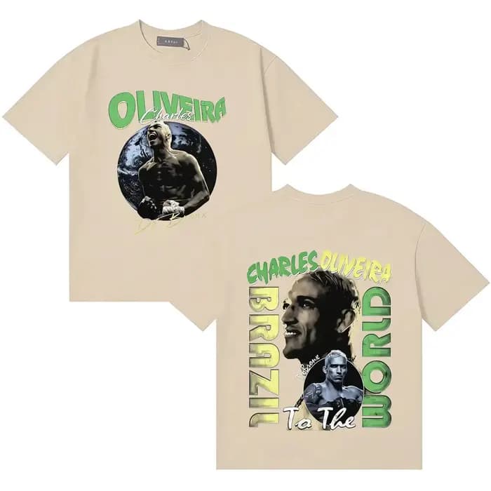 Charles Oliveira – T-shirt imprimé graphique pour hommes et femmes