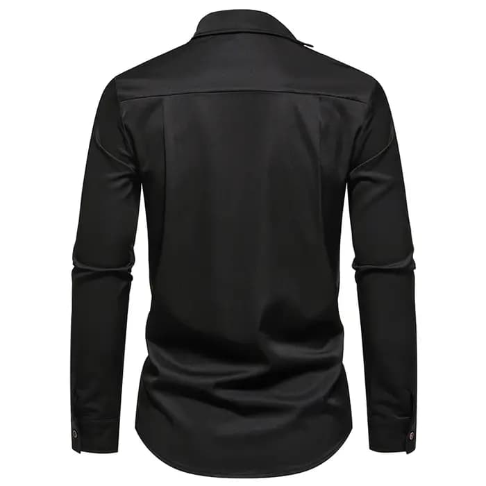 Chemise à col montant pour hommes