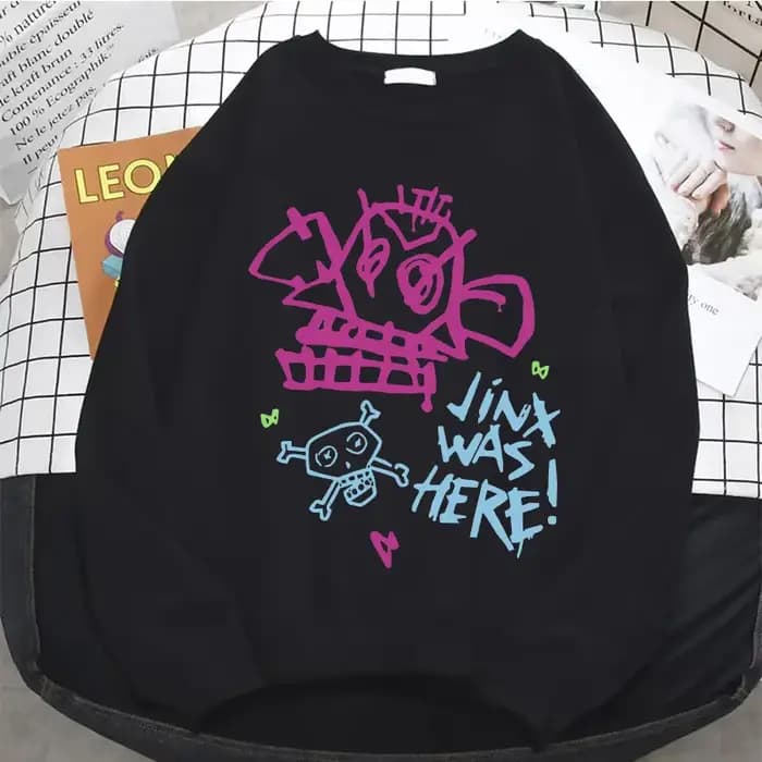 Sweat à capuche Jinx Arcane Anime pour femmes