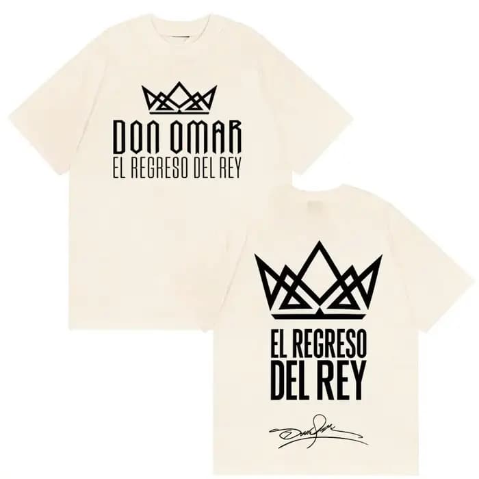 T-shirts imprimés du rappeur Don Omar The Last King Tour 2026