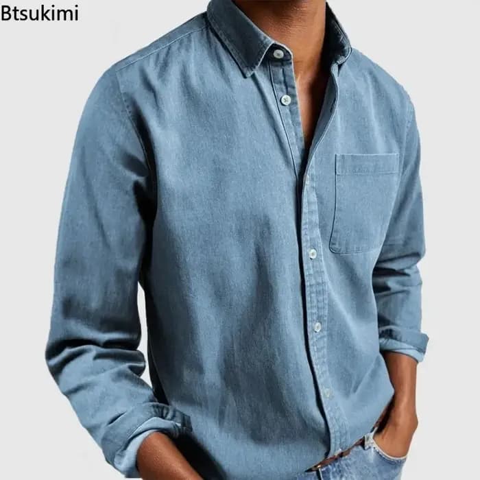 2026 mode vêtements pour hommes respirant coton à manches longues chemise ample décontractée