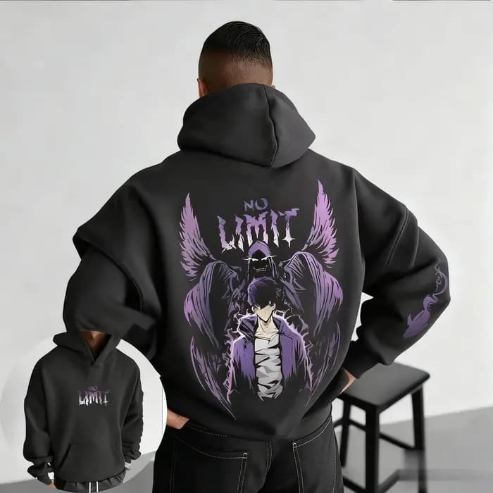 Solo nivellement Anime sweat à capuche imprimé hommes femmes haut décontracté pull