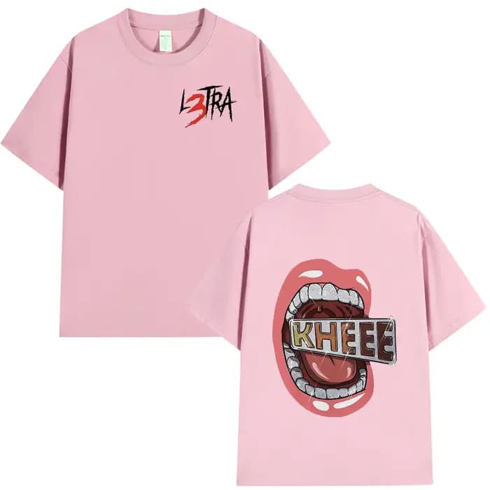 Rappeur Lunaire La L L3TRA KHEEE Album T-shirts Hommes Femmes Hip Hop Mode Manches Courtes
