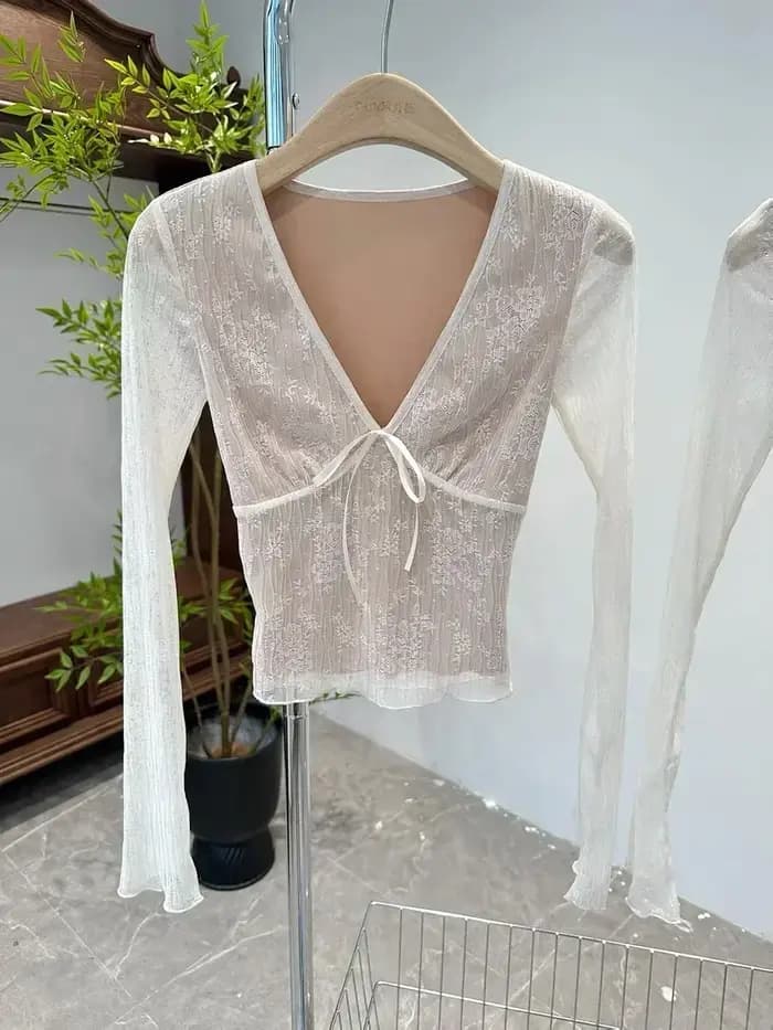 CoAdvantages-T-shirt à manches longues en maille esthétique pour femmes