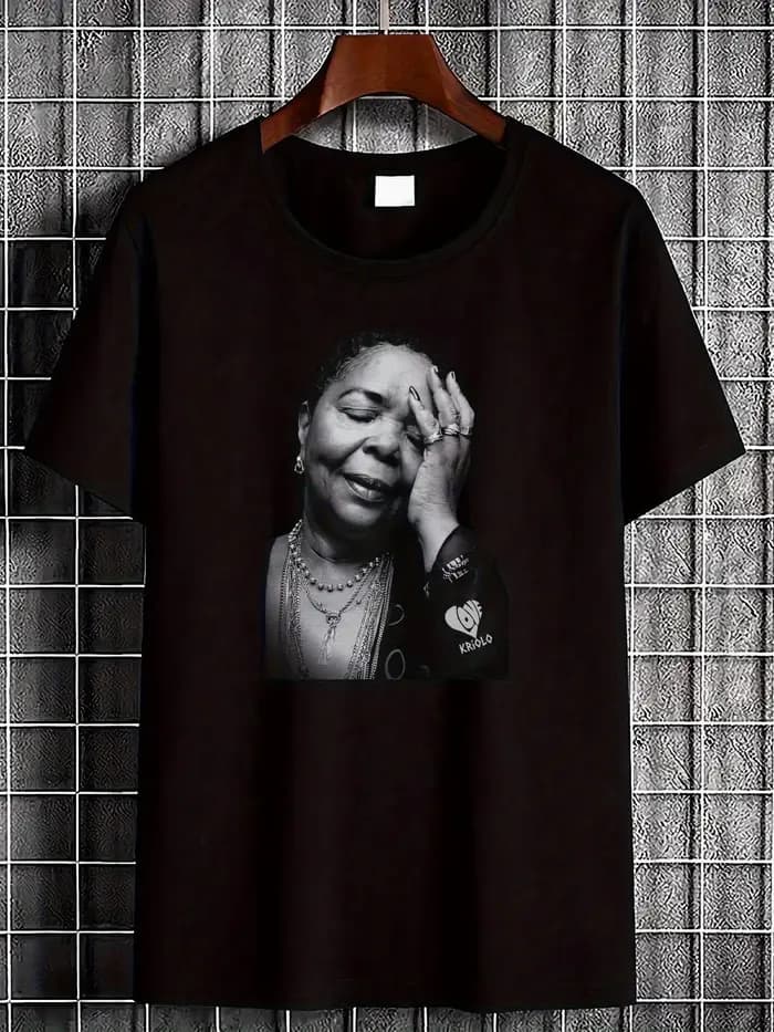 T-shirt graphique unisexe Cap-Vert Cesária Évora – Nouveauté streetwear tendance rétro ample pour ho