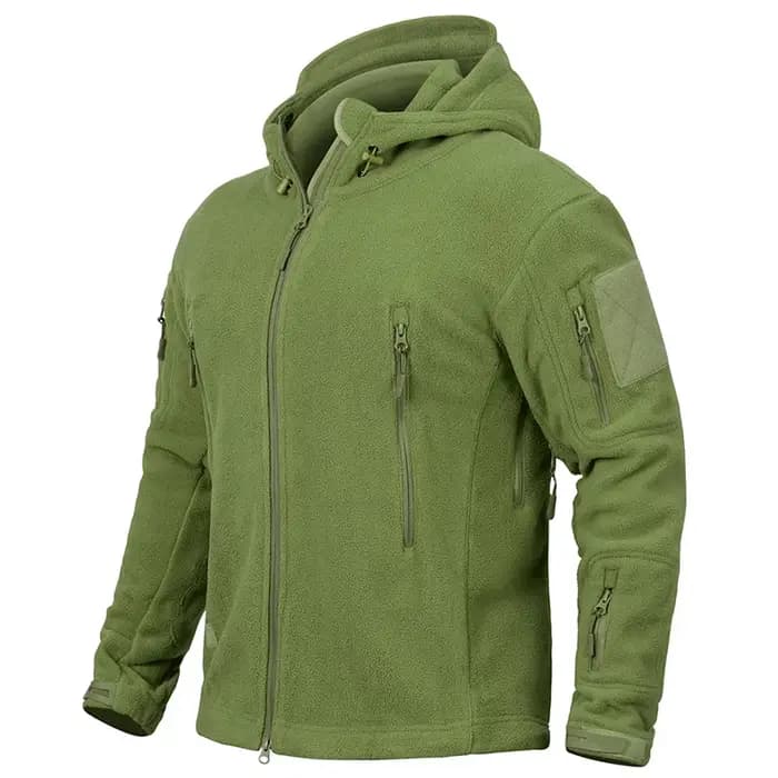 Veste à capuche polaire tactique d'hiver pour hommes