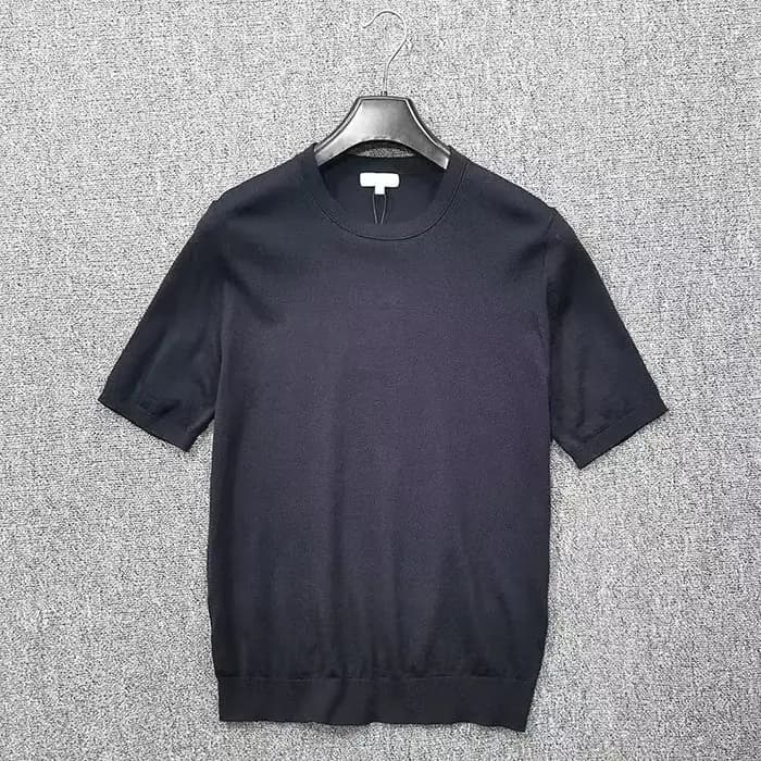 T-shirt à manches courtes et col rond pour hommes, 100% laine mérinos, haut ultra fin, t-shirts en t