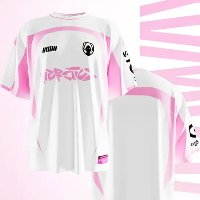 Team Heretics 2025 Champions Maillot rose T-shirt imprimé mode 3D pour hommes et femmes LOL VALORANT