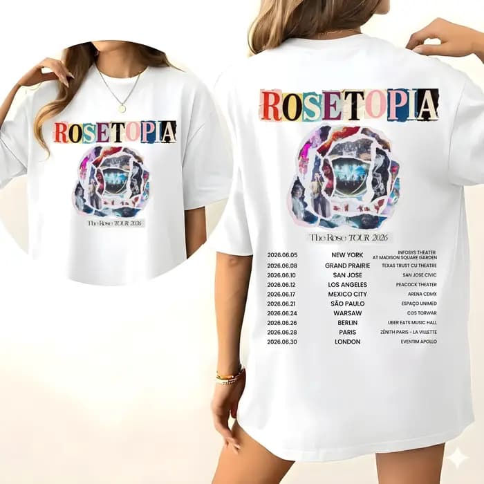 T-shirt graphique The Rose ROSETOPIA Tour 2026