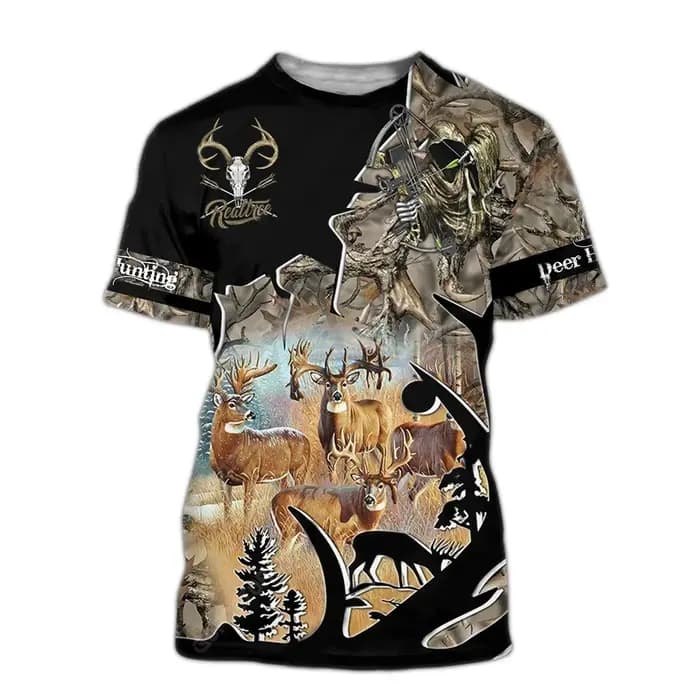 T-shirt pour homme imprimé en 3D Hunter