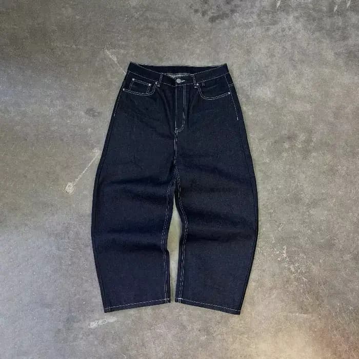 Jeans gothiques noirs tendance hip-hop