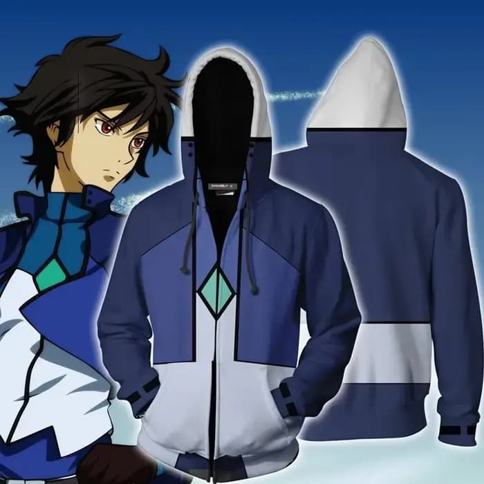 Gundam sweats à capuche Style Cosplay impression 3D hommes décontracté fermeture éclair sweat