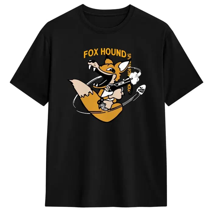 T-shirt en coton pour hommes, Metal Gear Solid Fox Hound Foxhound, décontracté, à manches courtes, col rond, graphique