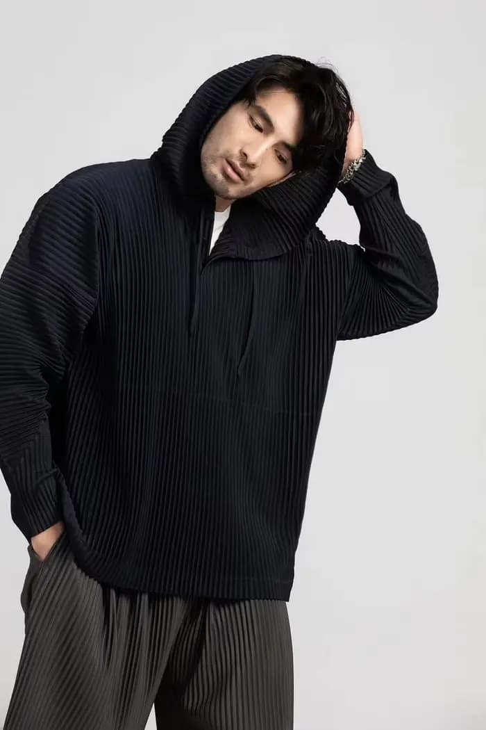 ATA YAKE-Sweat à Capuche Plissé pour Homme, Respirant, At Proximity, Wstring, Haut Décontracté