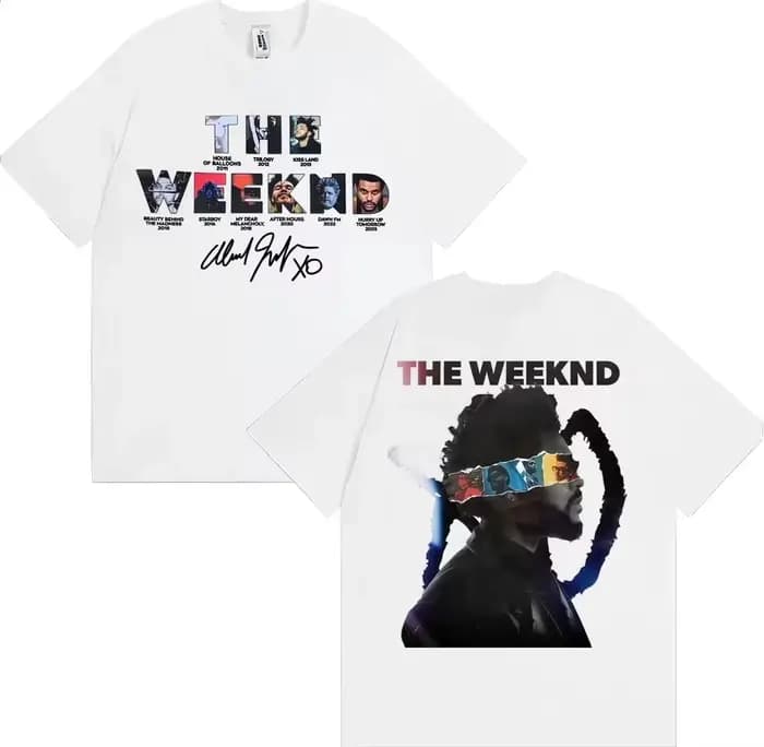 T-shirts The Weeknd After Hours Til Dawn European Tour 2026 pour femmes et hommes, vêtements de mode