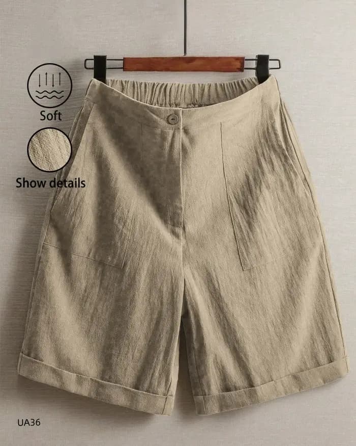 Shorts Bermuda en Lin pour Femme