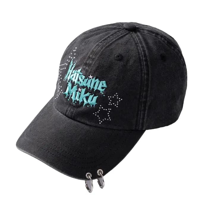 Casquette de baseball vintage délavée Moeyu Hatsune Miku Rock Star pour femmes et hommes
