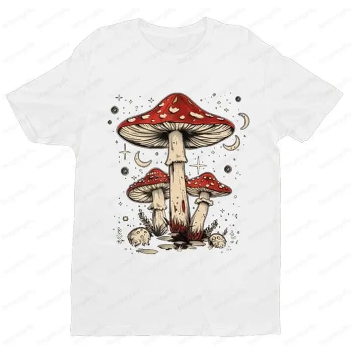 Rétro Hippie champignons T-shirt Nature